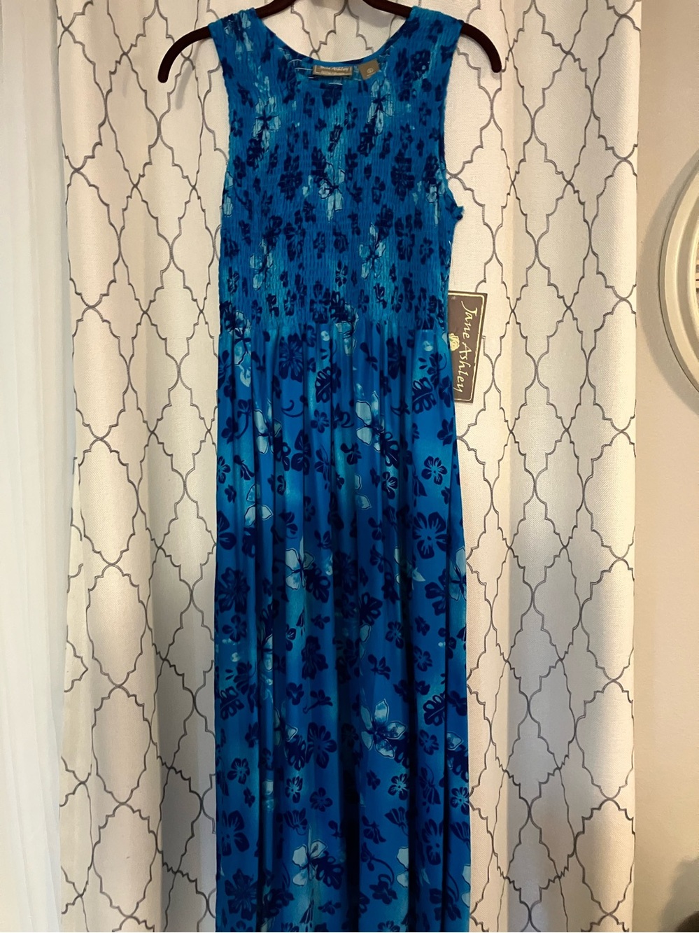 🌸Jane Ashley Blue Smocked Maxi Dress